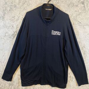 Travis Mathew Jacket Men XL Black Long Sleeve Full Zip Down One Bourbon Bar Logo